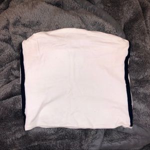 Brandy Melville Tube Top (White/Navy)